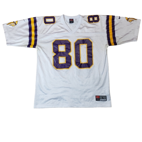 Nike Minnesota Vikings Chris Carter Jersey 90s Vintage NFL Football Large White